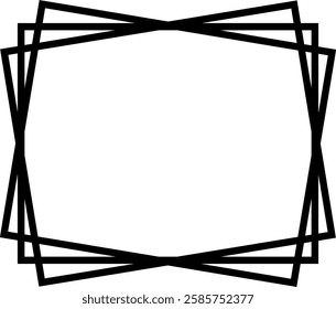 Square frame clip art design on plain white transparent isolated background for card, shirt, hoodie, sweatshirt, apparel, tag, mug, icon, poster or badge