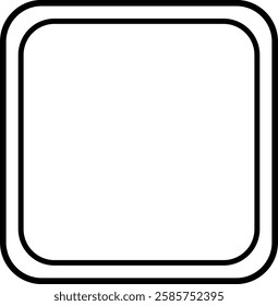 Square frame clip art design on plain white transparent isolated background for card, shirt, hoodie, sweatshirt, apparel, tag, mug, icon, poster or badge