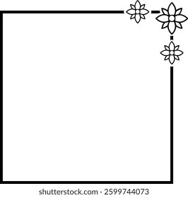 Square frame clip art design on plain white transparent isolated background for card, shirt, hoodie, sweatshirt, apparel, tag, mug, icon, poster or badge
