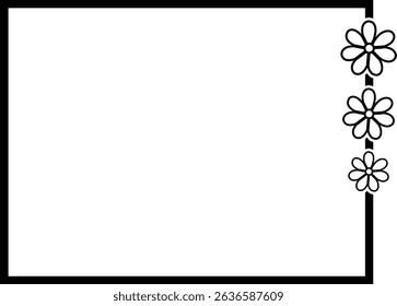 Square frame clip art design on plain white transparent isolated background for card, shirt, hoodie, sweatshirt, apparel, tag, mug, icon, poster or badge