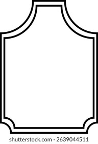 Square frame clip art design on plain white transparent isolated background for card, shirt, hoodie, sweatshirt, apparel, tag, mug, icon, poster or badge