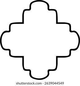 Square frame clip art design on plain white transparent isolated background for card, shirt, hoodie, sweatshirt, apparel, tag, mug, icon, poster or badge