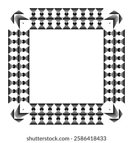 square frame, creative geometric pattern, ornament, vector decorative element