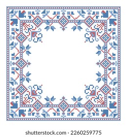 Square frame cross stitch pattern 