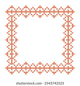 Square frame cross stitch pattern 