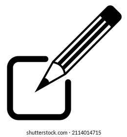 Square frame for data filling pencil symbol edit