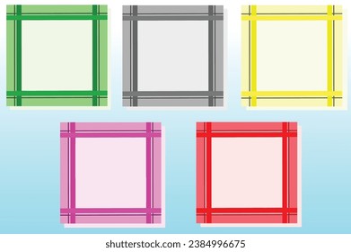 Square frame decorated with lines
