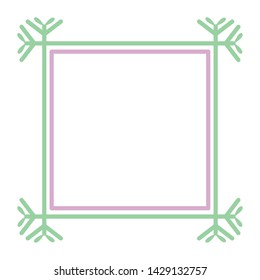 square frame decorative boho style