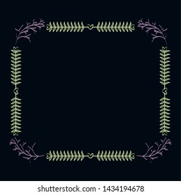 square frame decorative boho style