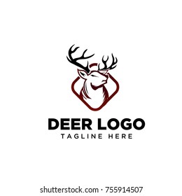 Square frame deer logo