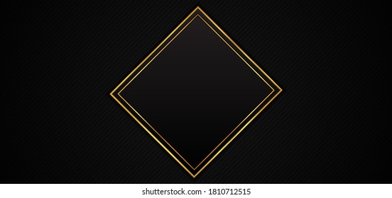 Square frame design black background overlap pattern style. vector illustration. 