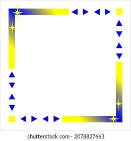 Square frame with elegant and aesthetic shape