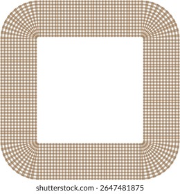 Elemento de quadro quadrado. Borda de canto arredondado. Forma geométrica do compartimento. Vetor contorno moderno.