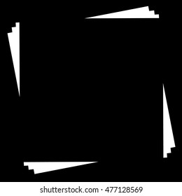 Square frame element with white space
