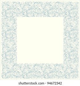 square frame from floral pattern in vintage style