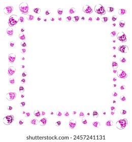 Square frame formed by irregular pattern of skulls.