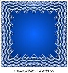 square frame of gentle lace. lace openwork pattern. luxury elegant design element