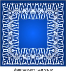 square frame of gentle lace. lace openwork pattern. luxury elegant design element