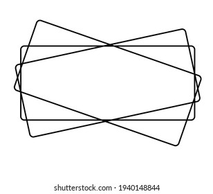 Square frame. Geometric abstract square element. Vector illustration