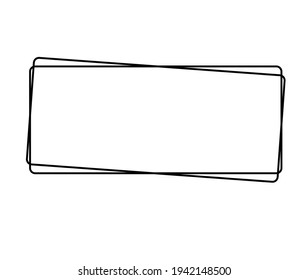 Square frame. Geometric abstract square element. Vector illustration