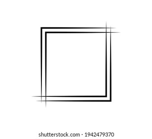 Square frame. Geometric abstract square element. Vector illustration