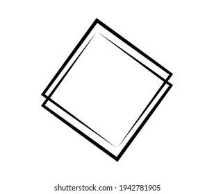 Quadratischer Rahmen. Geometrisches abstraktes quadratisches Element. Vektorgrafik
