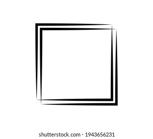 Square frame. Geometric abstract square element. Vector illustration