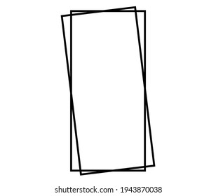 Quadratischer Rahmen. Geometrisches abstraktes quadratisches Element. Vektorgrafik