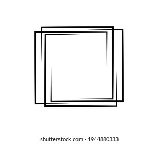 Square frame. Geometric abstract square element. Vector illustration