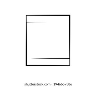Square frame. Geometric abstract square element. Vector illustration