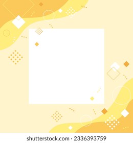 Square frame with geometric patterns, vector illustration