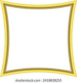 Square Frame Gold picture frame luxury golden frame gold border Golden vector vintage frames retro badges branches framework banner decoration decorative frame element ribbon isolated background