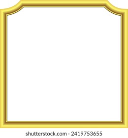 Square Frame Gold picture frame luxury golden frame gold border Golden vector vintage frames retro badges branches framework banner decoration decorative frame element ribbon isolated background
