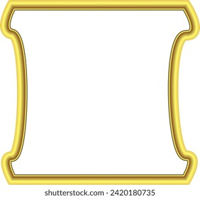 Square Frame Gold picture frame luxury golden frame gold border Golden vector vintage frames retro badges branches framework banner decoration decorative frame element ribbon isolated background