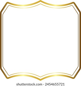 Square Frame Gold picture frame luxury golden frame gold border Golden vector vintage frames retro horizontal Frame badges branches framework banner decoration decorative element ribbon isolated