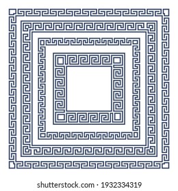 Square Frame With Greek Ornament, Meander Style Pattern