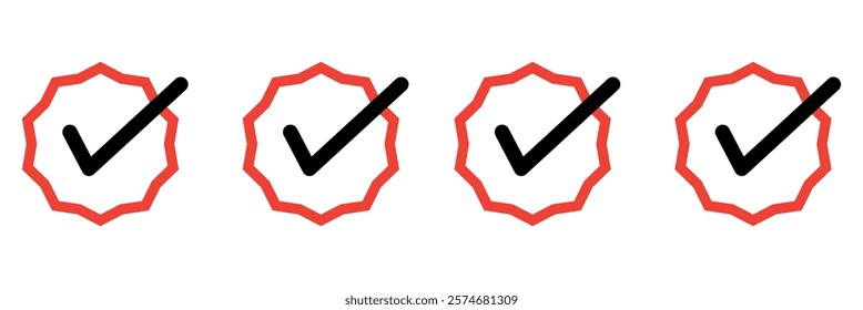A square frame with a green checkmark sign, Checkbox Icon, indicating acceptance. design eps 10 