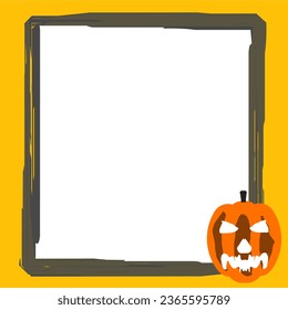 square frame for halloween event, frame for text space