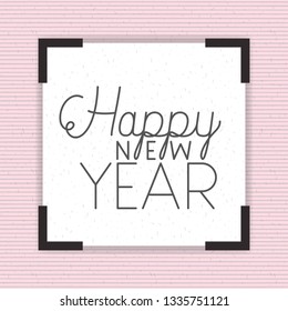 square frame with happy new year lettering