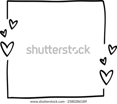 Square Frame with Heart Corner Accents