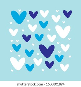 square frame from hearts.Valentine's Day, wedding, birthday, Mothers Day greeting card or background.