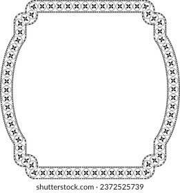 Square Frame horizontal vintage frames flower floral border Luxury ornate art leaf Elements design silhouette black border retro badge decoration element