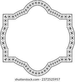 Square Frame horizontal vintage frames flower floral border Luxury ornate art leaf Elements design silhouette black border retro badge decoration element isolated decor
