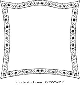 Square Frame horizontal vintage frames flower floral border Luxury ornate art leaf Elements design silhouette black border retro badge decoration element isolated decor