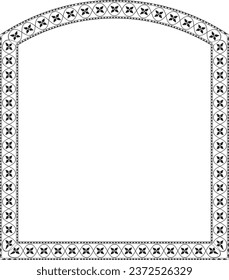 Square Frame horizontal vintage frames flower floral border Luxury ornate art leaf Elements design silhouette black border retro badge decoration element isolated decor