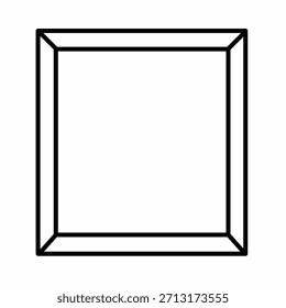 square frame icon isolated on white background