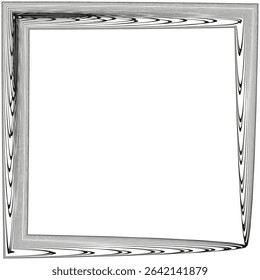 Square frame icon. Wavy outline shape. Decorative vector border. Abstract graphic symbol.