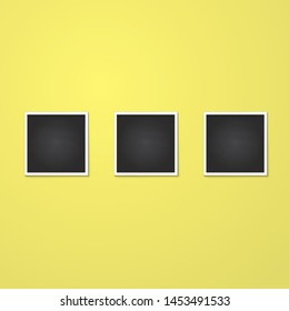 square frame isolated on yellow