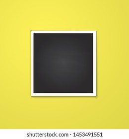 square frame isolated on yellow