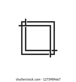 square frame linear symbol vector